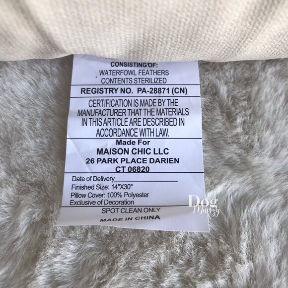 Dachshund Embroidered Dog Accent Striped Lumbar Pillow - Picture 5 of 7